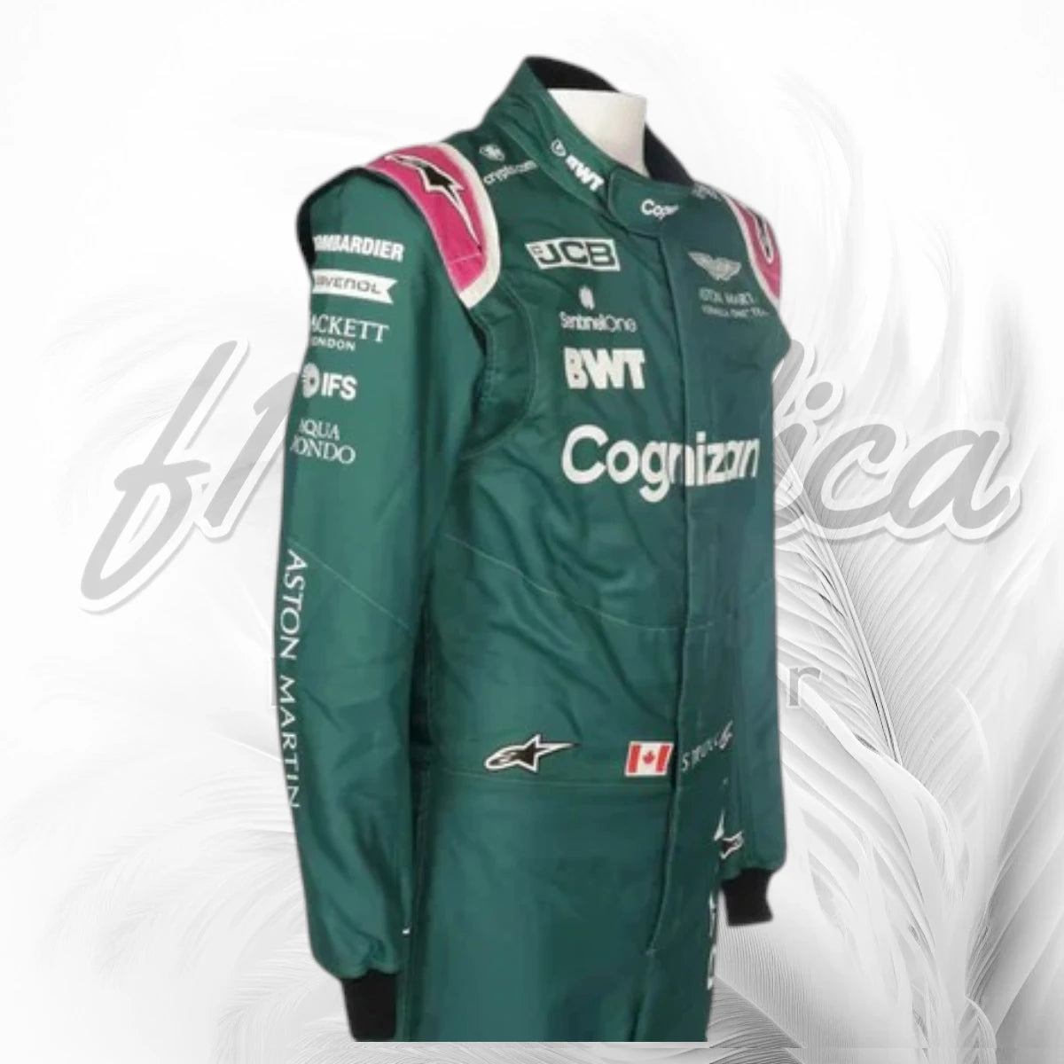 2021 Lance Stroll Aston Martin Cognizant Formula One Team Racing Suit Replica