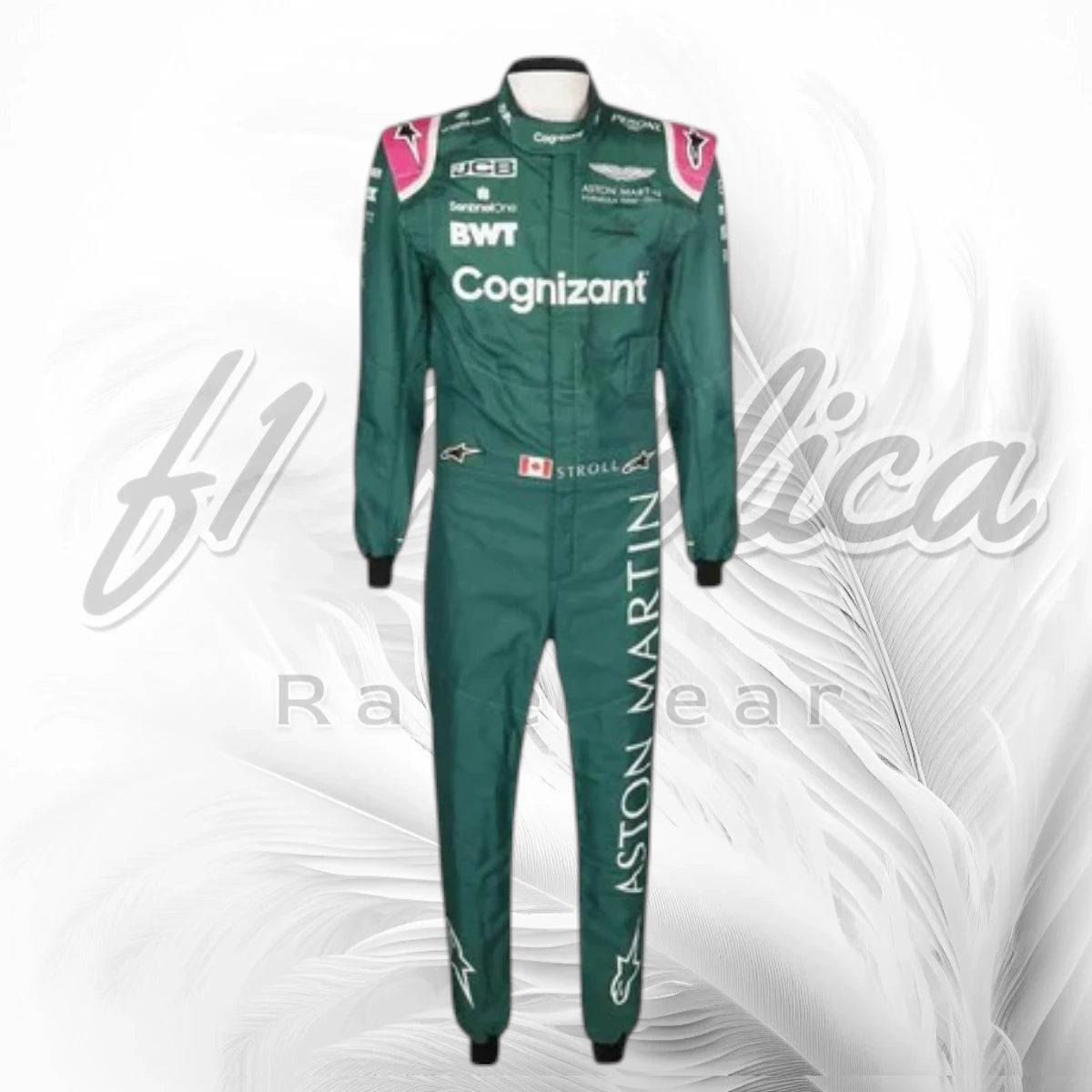 2021 Lance Stroll Aston Martin Cognizant Formula One Team Racing Suit Replica