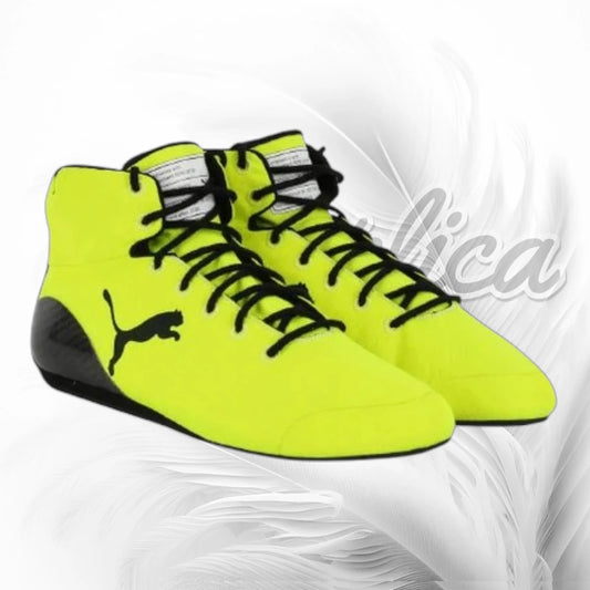 Neon Yellow Puma Motorsport Race Shoes | Formula 1 Inspired Racing Boots