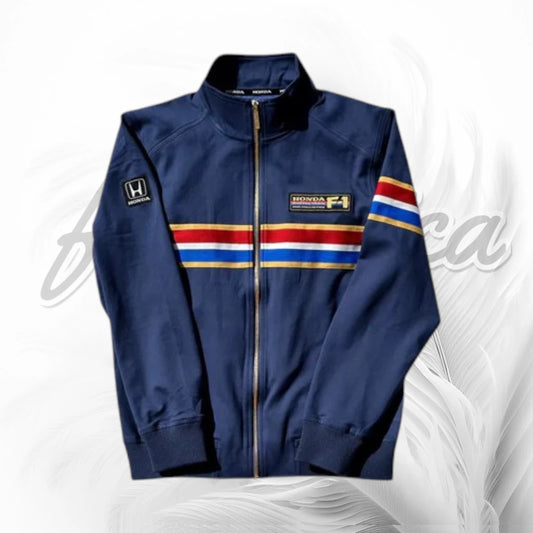 Vintage Honda F1 Racing Team Jacket – Retro Formula 1 Motorsport Zip-Up Jacket