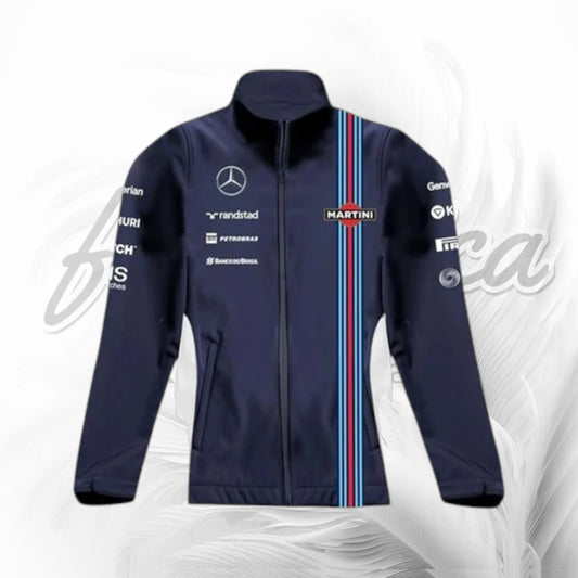 Williams Martini Racing F1 Team Jacket – Vintage Formula 1 Motorsport Zip-Up Jacket