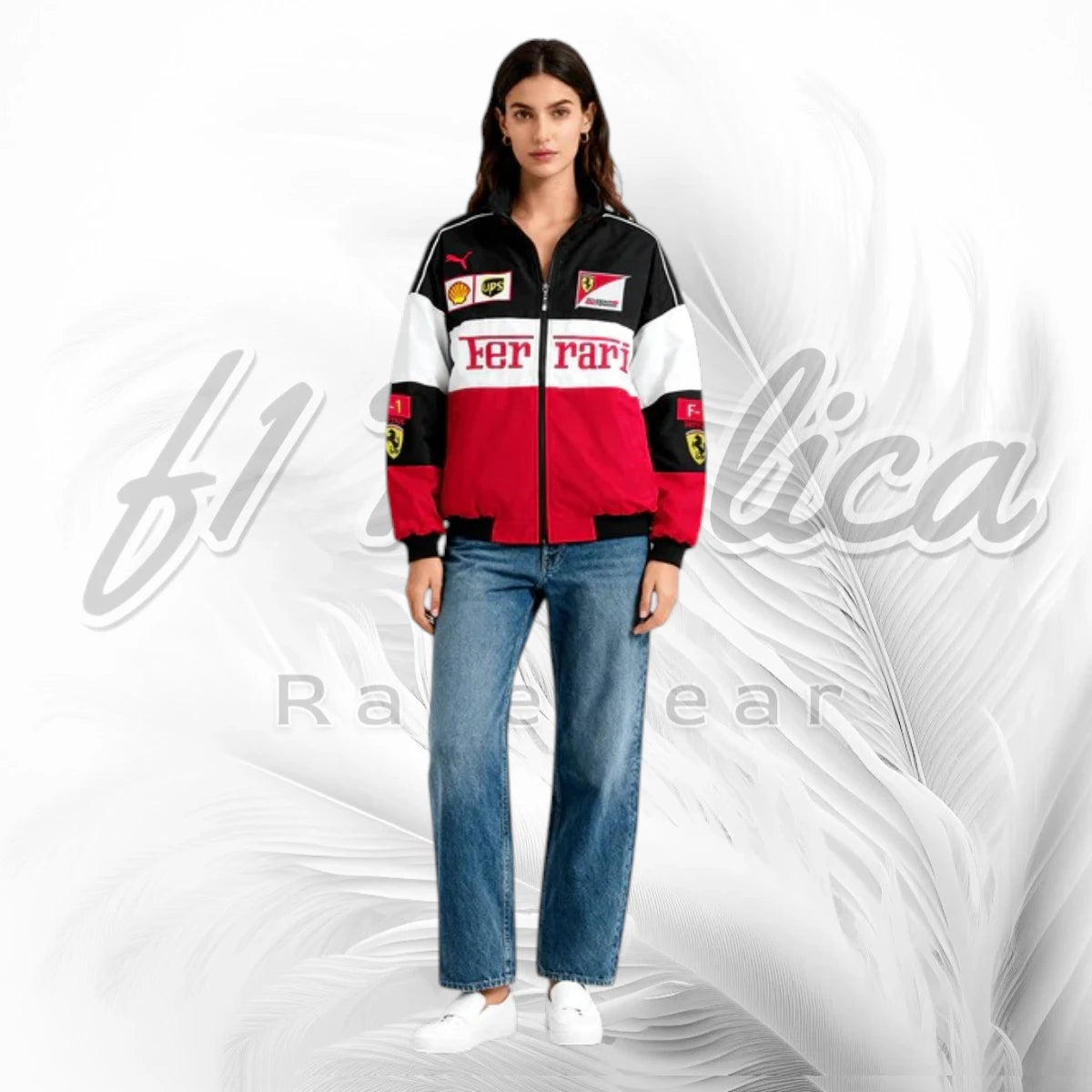 Ferrari Vintage F1 Racing Jacket | Retro Scuderia Ferrari Motorsport Jacket