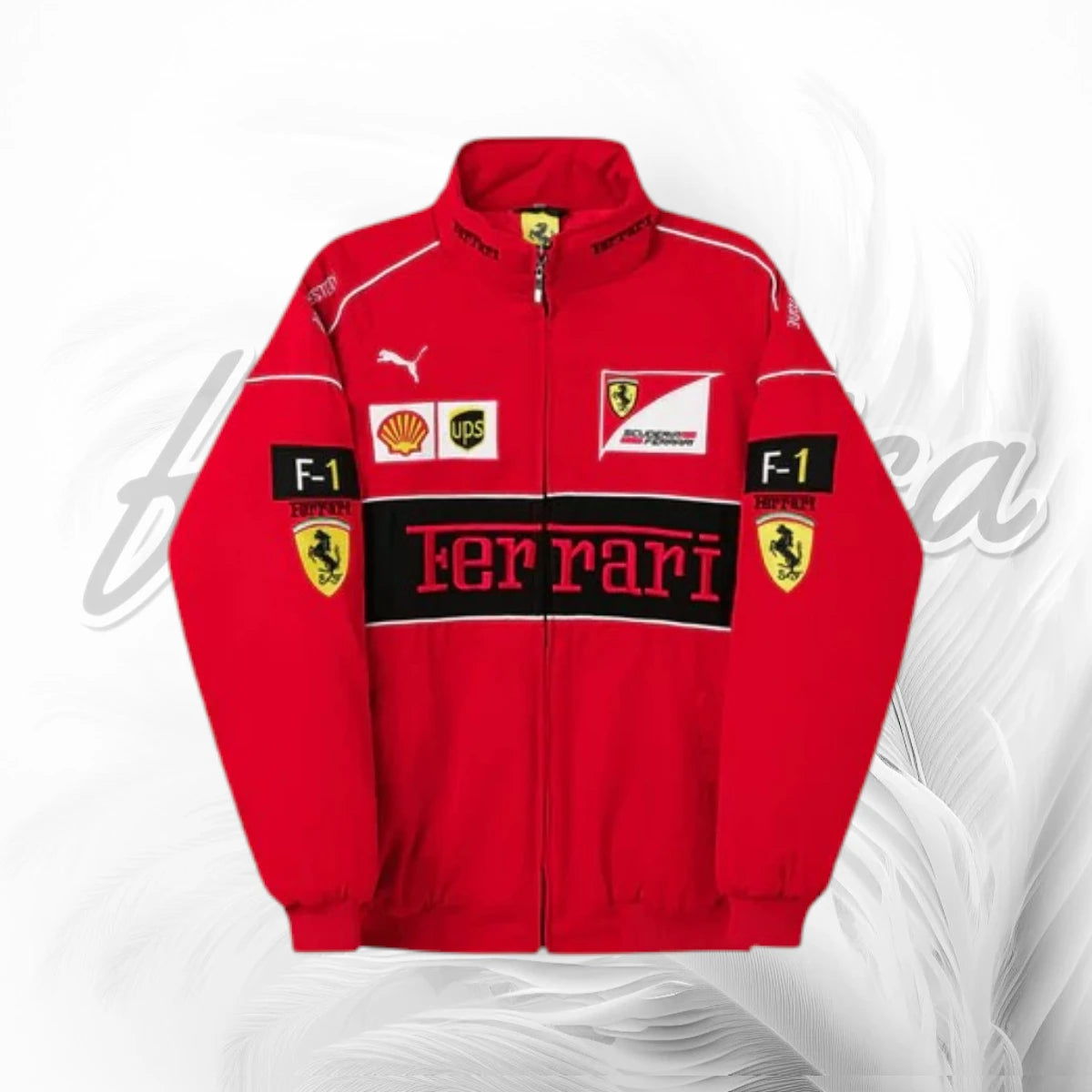 Ferrari F1 Vintage Racing Jacket Red | Scuderia Ferrari Motorsport Track Jacket