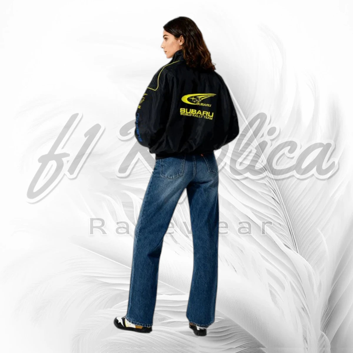 Vintage Subaru World Rally Team Jacket | Subaru WRC Racing Jacket Black Blue