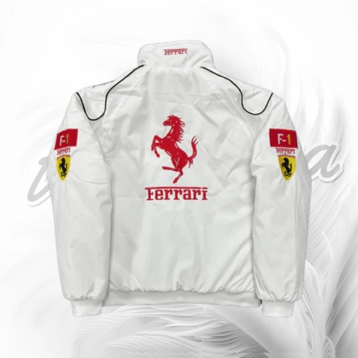 Vintage Ferrari F1 Racing Jacket White | Ferrari Motorsport Team Jacket