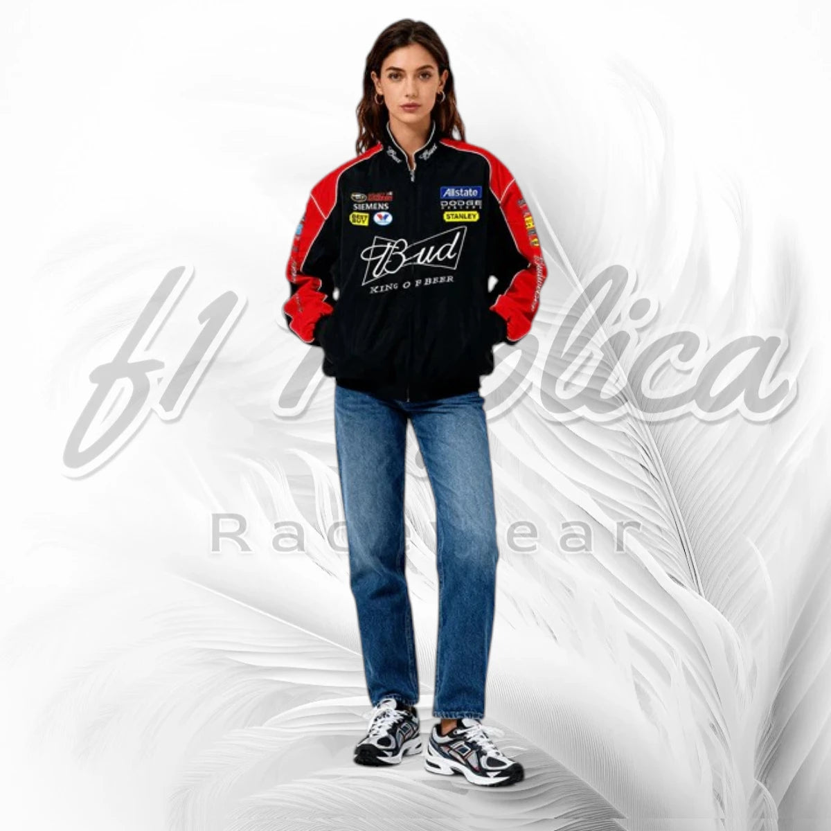 Vintage Budweiser NASCAR Racing Jacket | Retro Motorsport Bomber Jacket