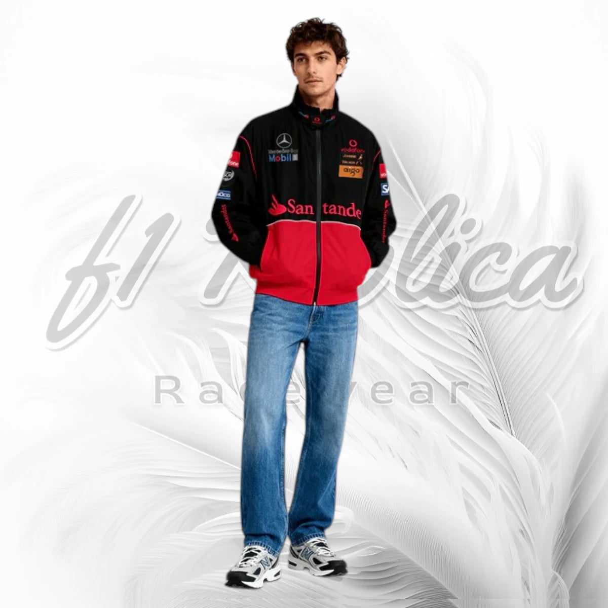 Vintage McLaren Mercedes Vodafone F1 Team Jacket | Retro Formula 1 Racing Jacket