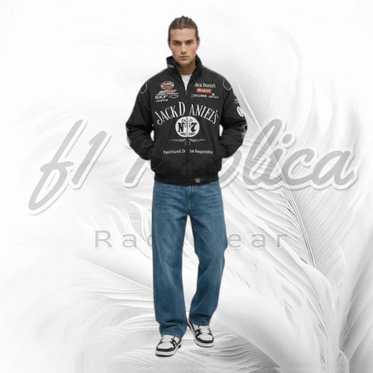 Vintage Jack Daniel’s NASCAR Racing Jacket | Black Retro Motorsport Jacket