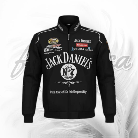 Vintage Jack Daniel’s NASCAR Racing Jacket | Black Retro Motorsport Jacket