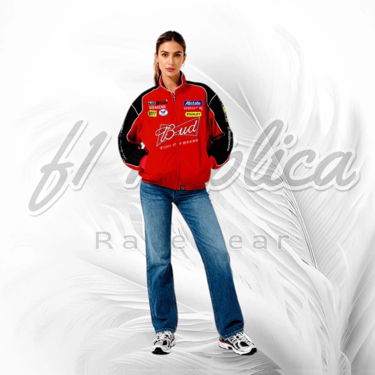 Vintage Budweiser NASCAR Racing Jacket | Red Motorsport Track Jacket