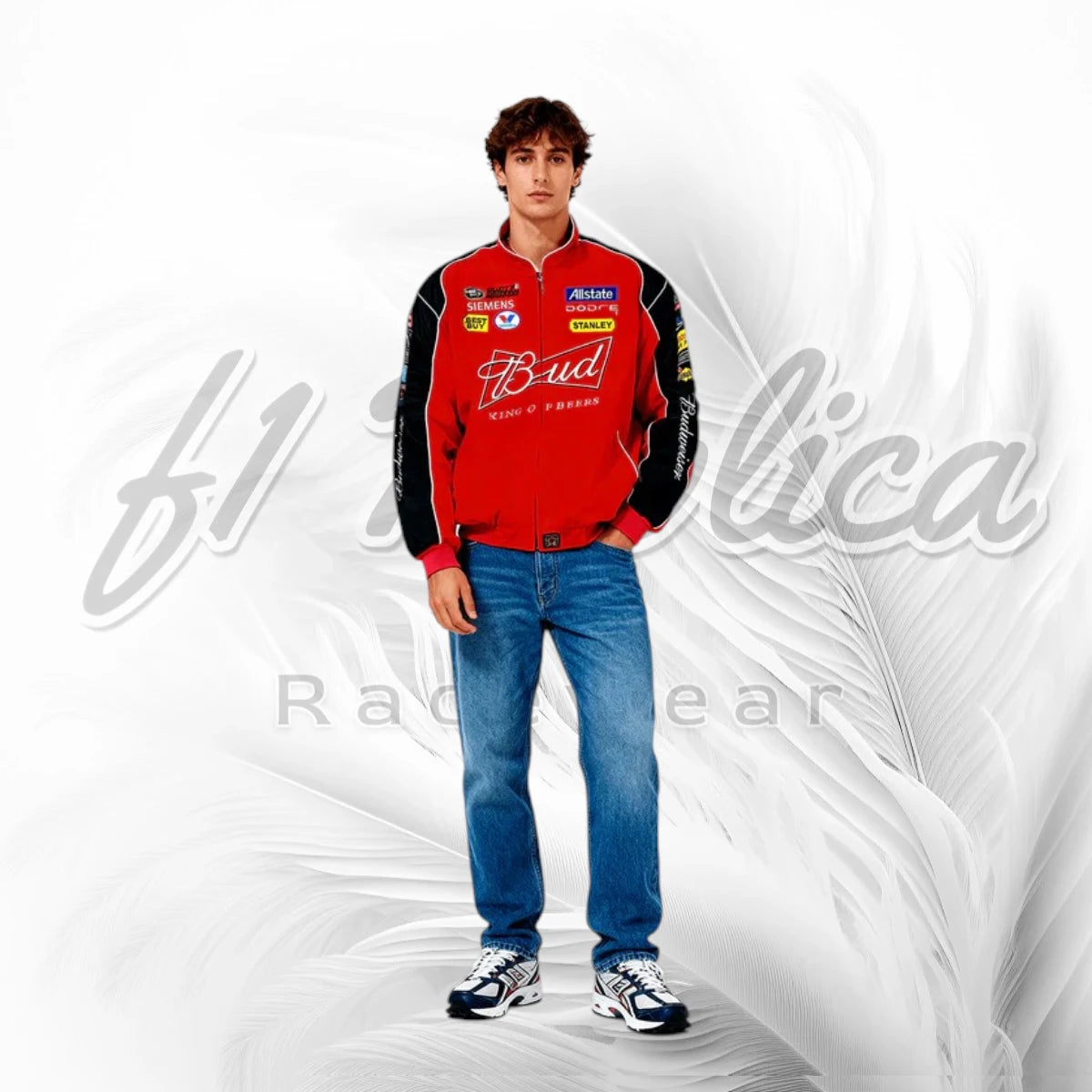 Vintage Budweiser NASCAR Racing Jacket | Red Motorsport Track Jacket