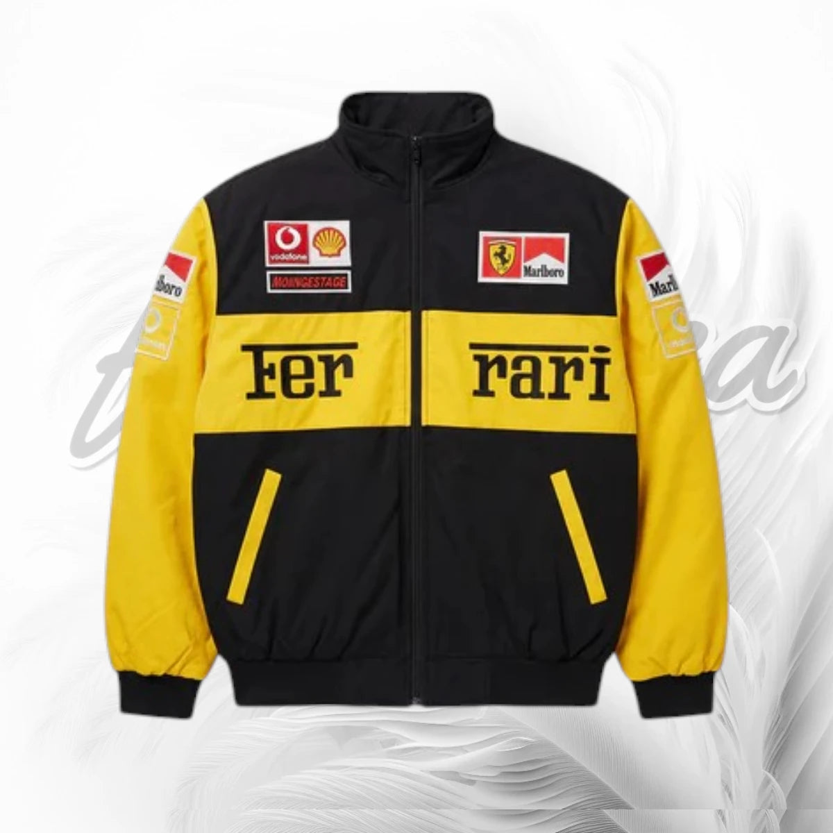 Vintage Michael Schumacher Ferrari Racing Jacket | Yellow Black Motorsport Jacket