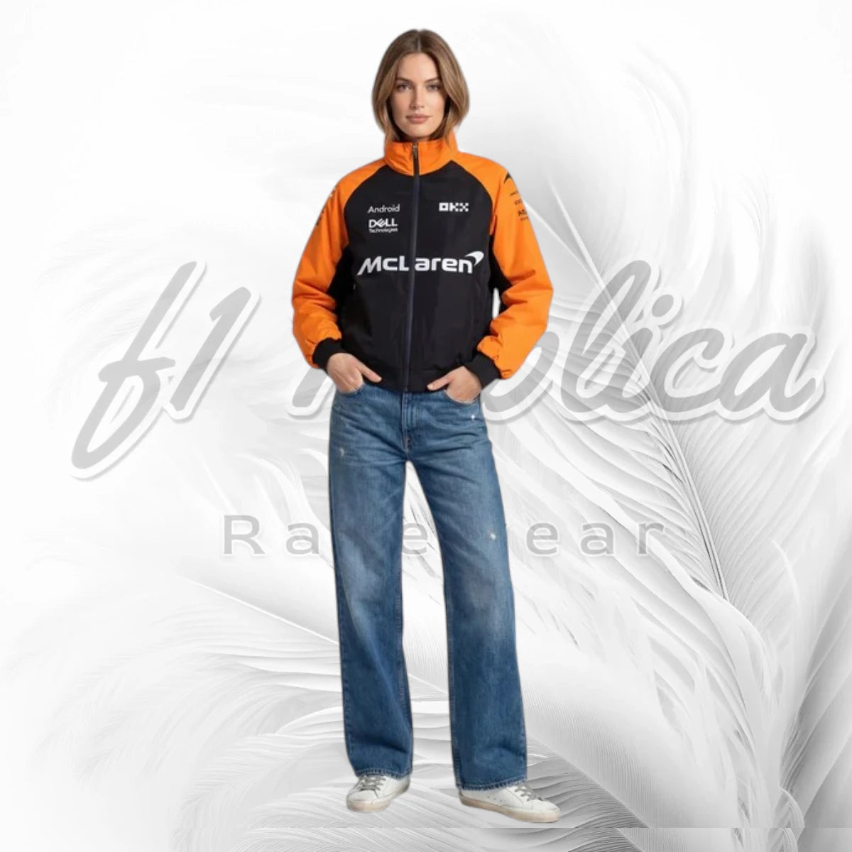 McLaren Formula 1 Team Racing Jacket | Orange Black Motorsport Jacket
