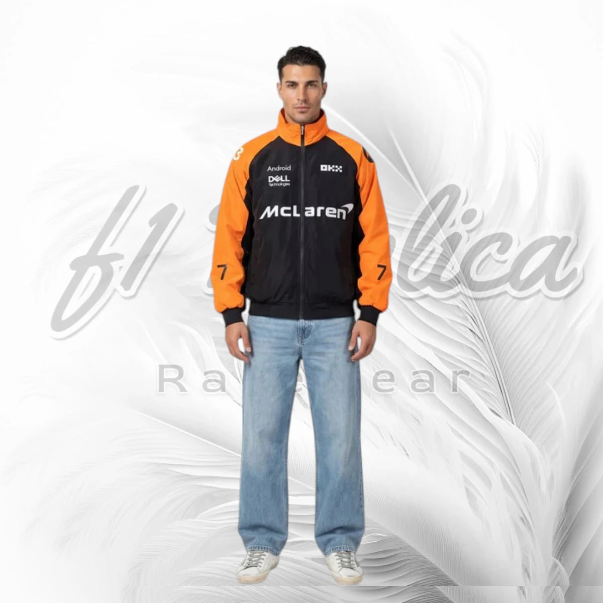 McLaren Formula 1 Team Racing Jacket | Orange Black Motorsport Jacket