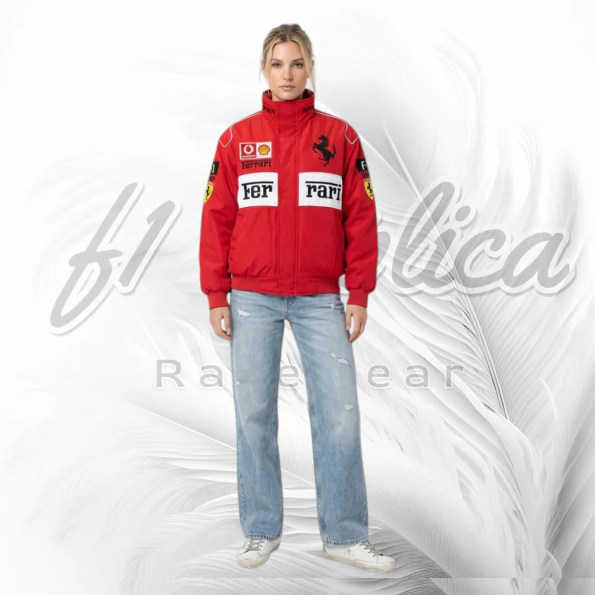 Ferrari Vintage F1 Racing Jacket | Classic Scuderia Ferrari Motorsport Jacket