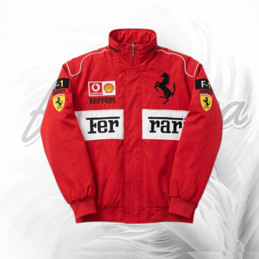Ferrari Vintage F1 Racing Jacket | Classic Scuderia Ferrari Motorsport Jacket