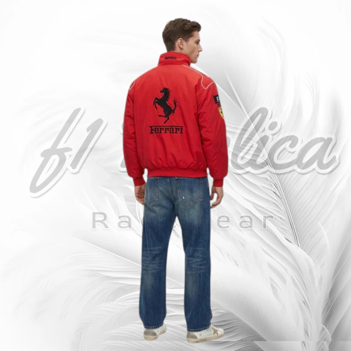 Ferrari Vintage F1 Racing Jacket | Classic Scuderia Ferrari Motorsport Jacket