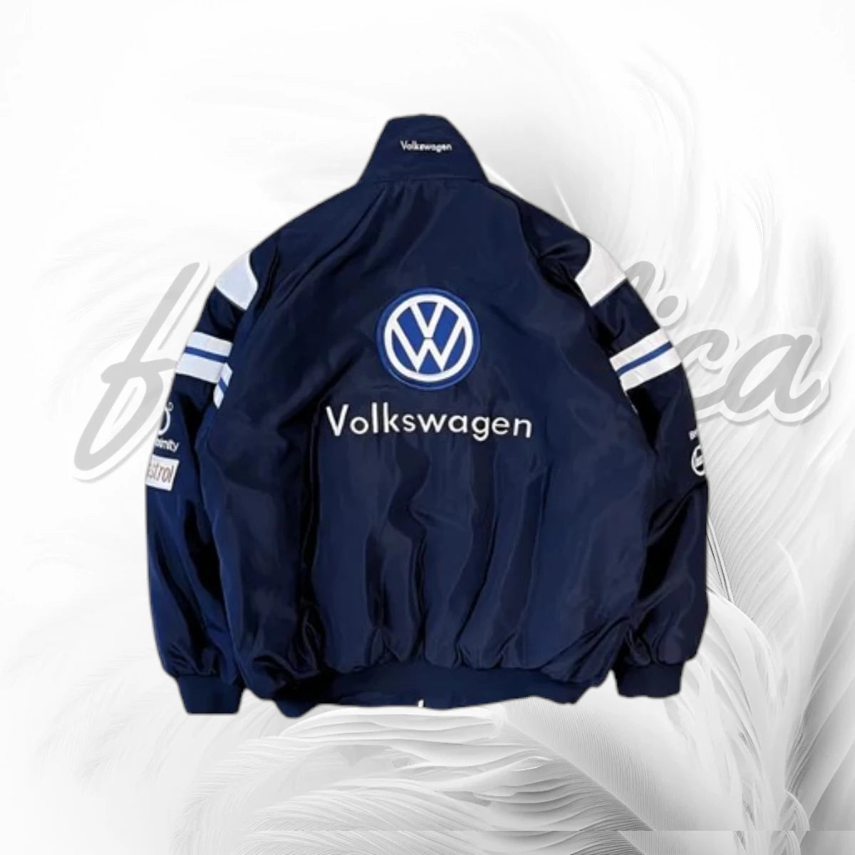 Vintage Volkswagen Motorsport Racing Jacket Navy Blue