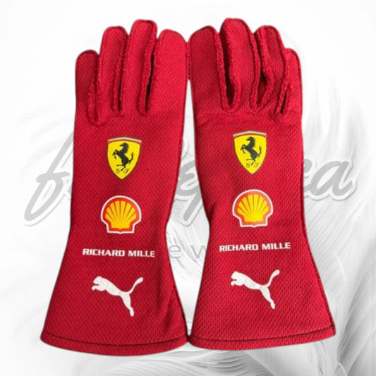 Lewis Hamilton Scuderia Ferrari F1 Replica Racing Gloves 2025