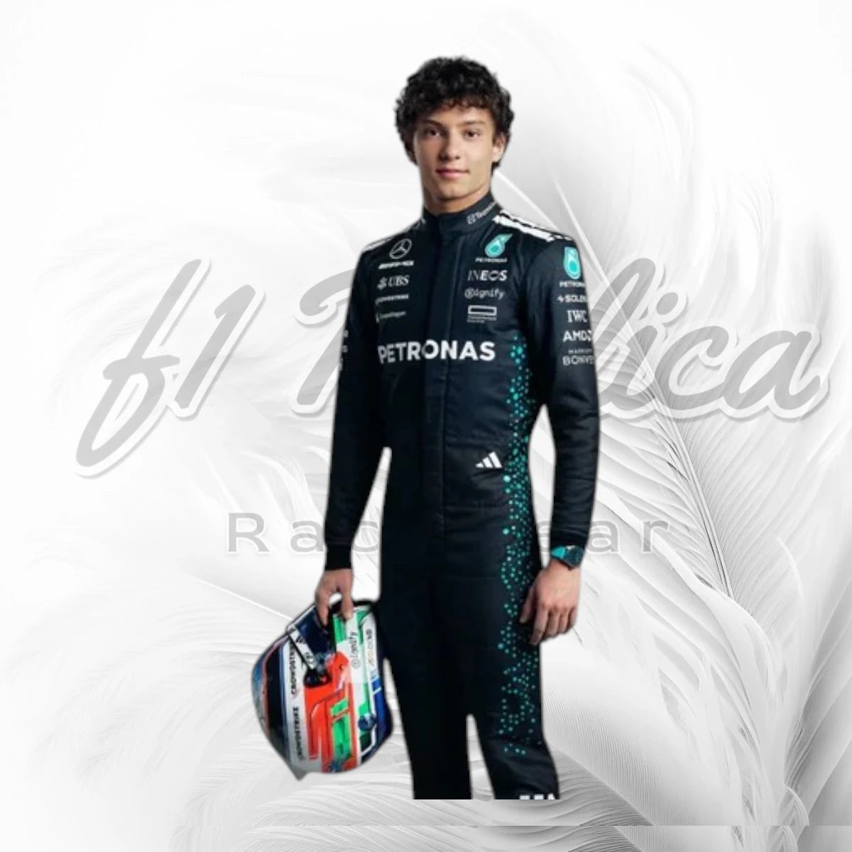 Kimi Antonelli Mercedes-AMG Petronas Black F1 Racing Suit 2025