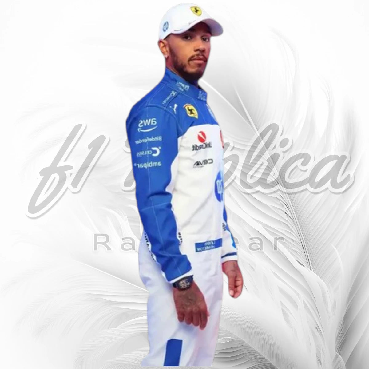 Lewis Hamilton Ferrari F1 Racing Suit 2025-Miami GP