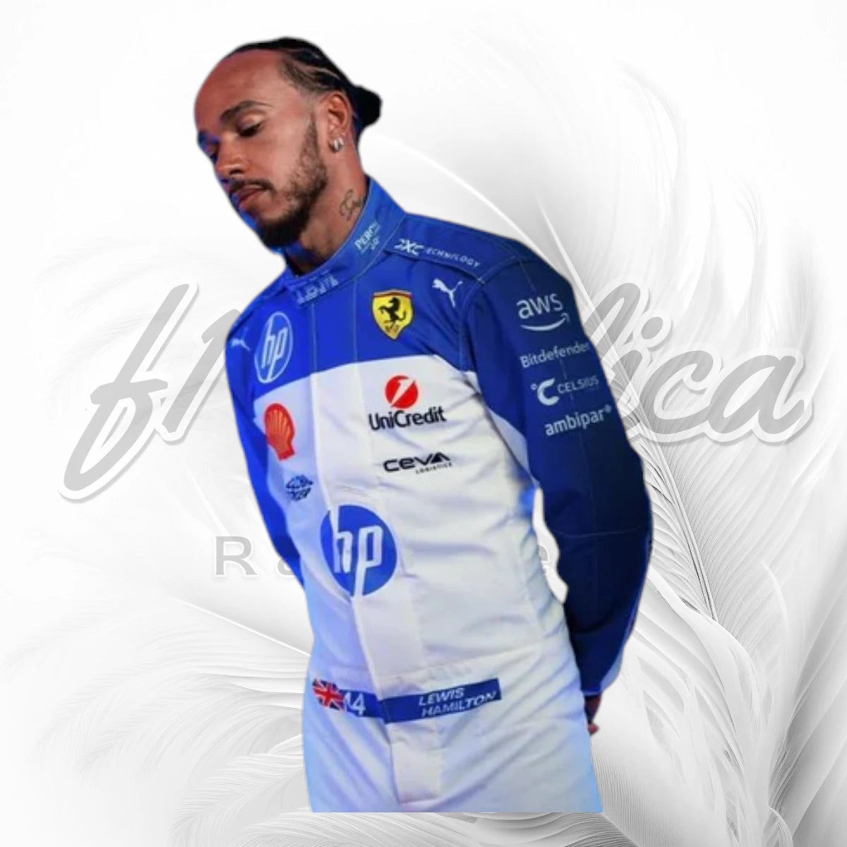 Lewis Hamilton Ferrari F1 Racing Suit 2025-Miami GP