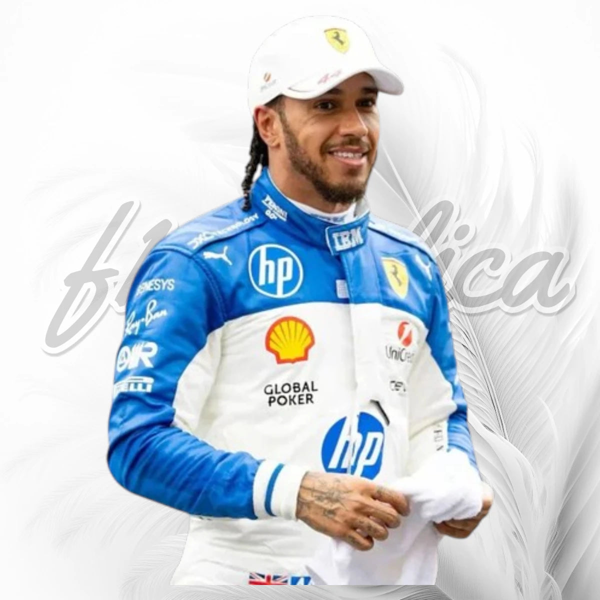 Lewis Hamilton Ferrari F1 Racing Suit 2025-Miami GP