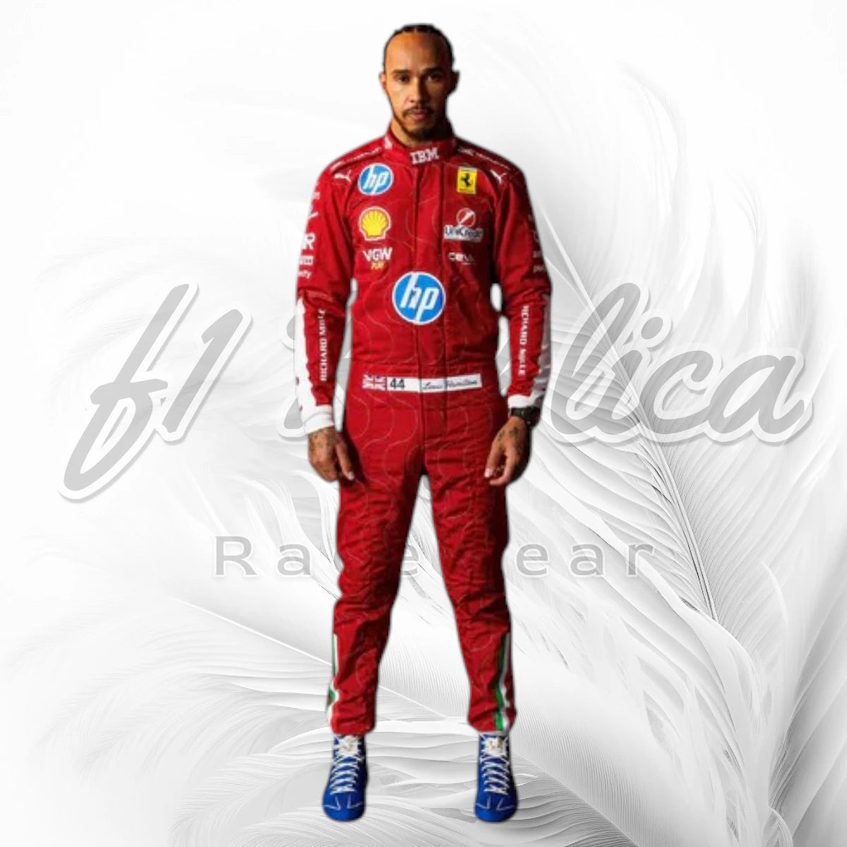 Lewis Hamilton Ferrari F1 Racing Suit 2025 Monza GP