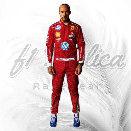 Lewis Hamilton Ferrari F1 Racing Suit 2025 Monza GP