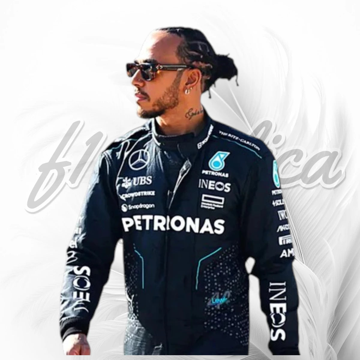 Lewis Hamilton Mercedes AMG Petronas Racing Suit 2024