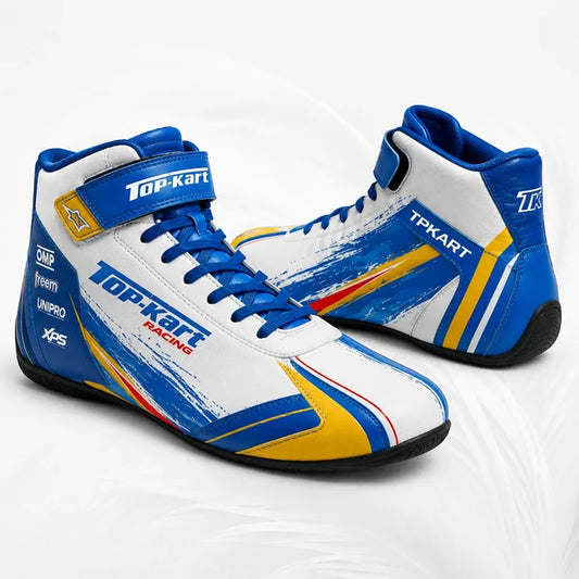 Pair of Top-Kart racing shoes on a white background