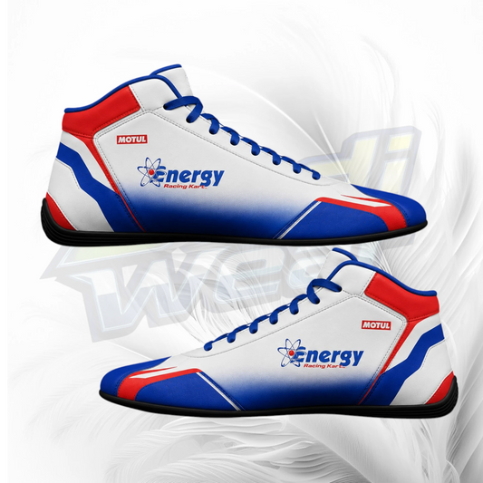 Energy Racing Kart white blue and red racing shoes