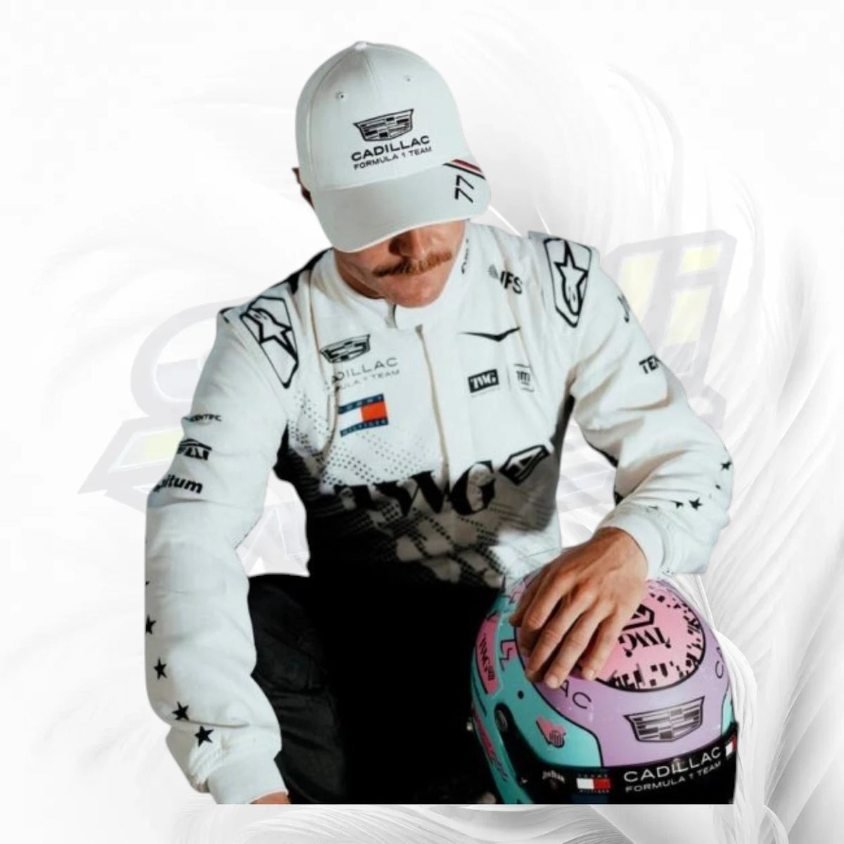 2026 Cadillac F1 Racing Suit – White Motorsport Replica Racewear (Copy)