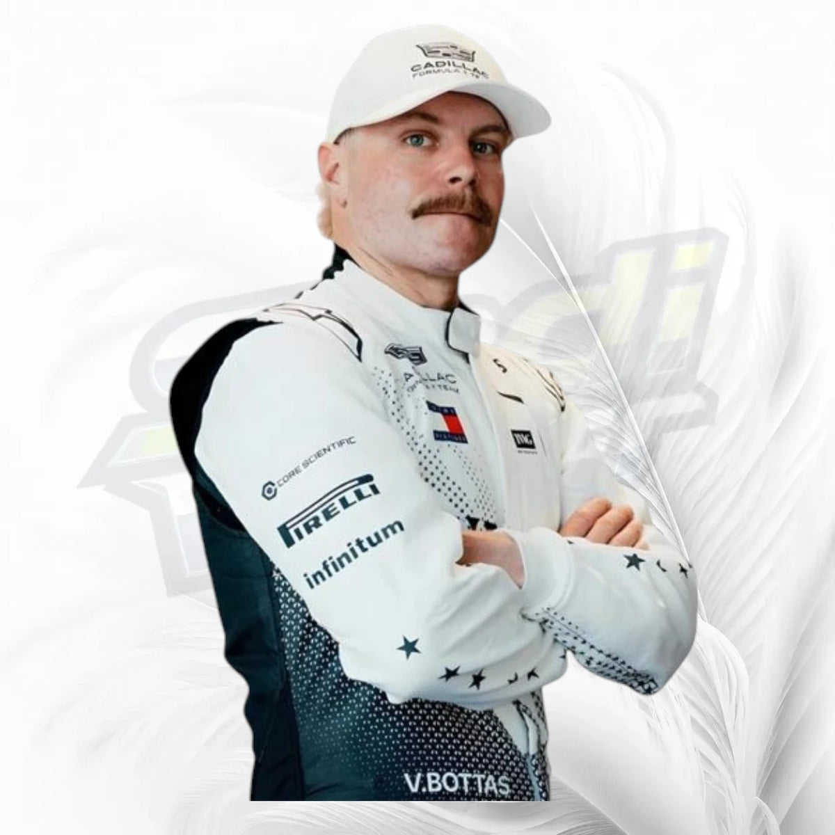 2026 Cadillac F1 Racing Suit – White Motorsport Replica Racewear (Copy)