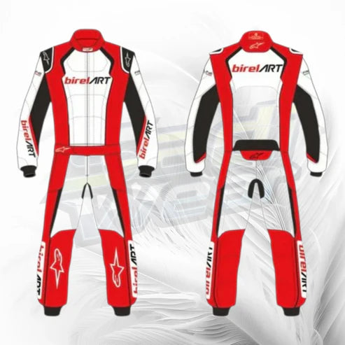 Birel ART Racing Suit Classic Red White Edition