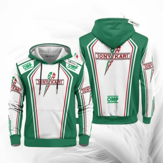 Tony Kart Inspired Racing Hoodie | Green White