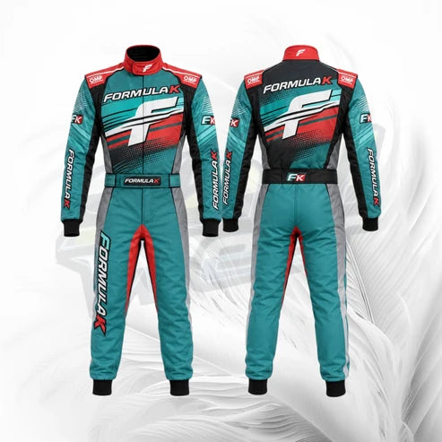 Formula K Teal Premium Kart Racing Suit