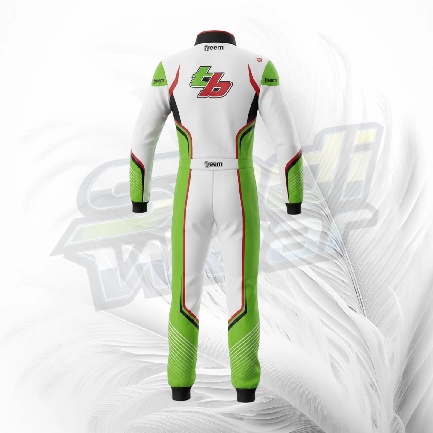 TB Kart White Green  Custom Racing Suit 2026