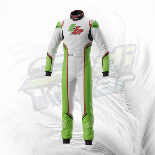 TB Kart White Green  Custom Racing Suit 2026