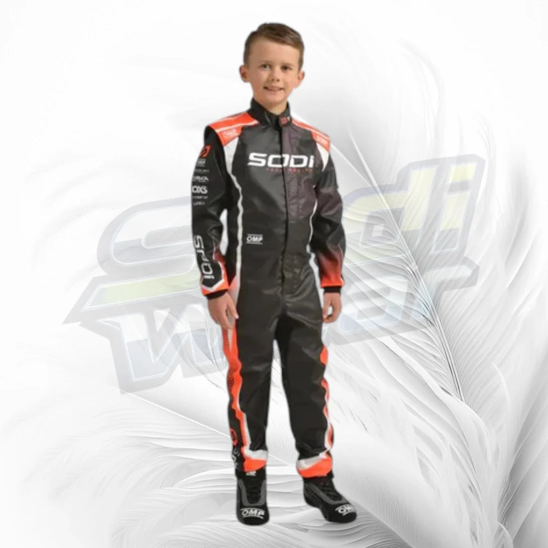Sodi Kart Black Orange Racing Suit 2024