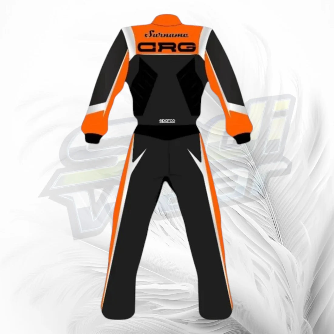 CRG Orange Black Kart Racing Suit 2025