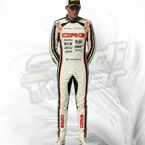 CRG White  Premium Replica Go Kart Suit