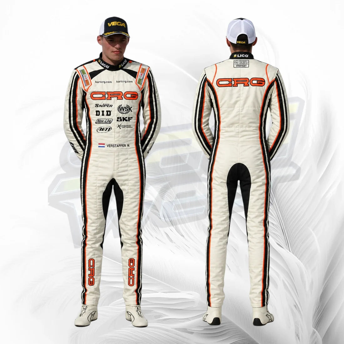 CRG White  Premium Replica Go Kart Suit