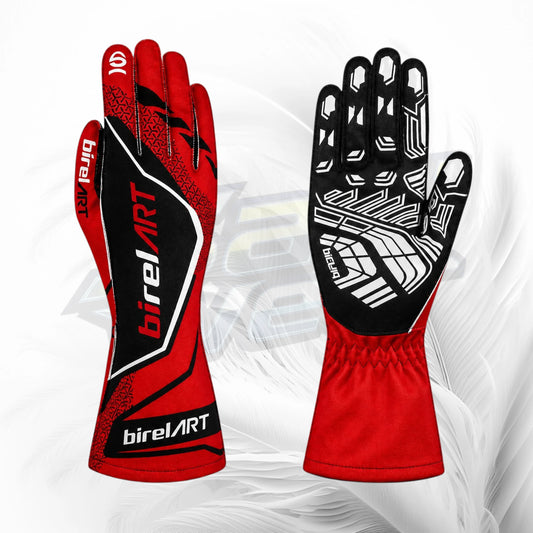 Birel ART red black kart racing gloves