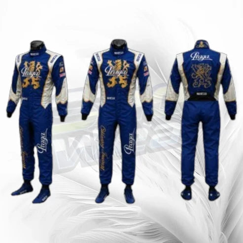 Praga Blue Custom Kart Racing Suit