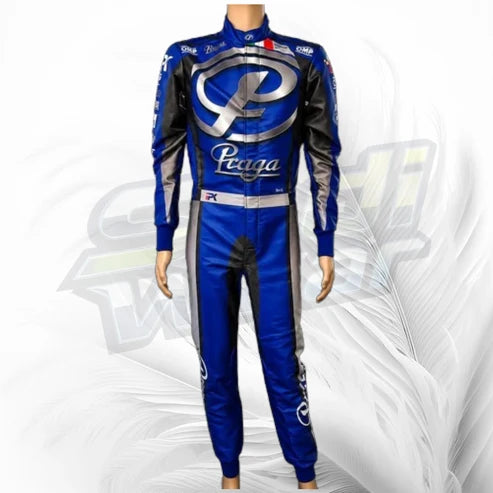 Praga Blue Custom Kart Racing Suit