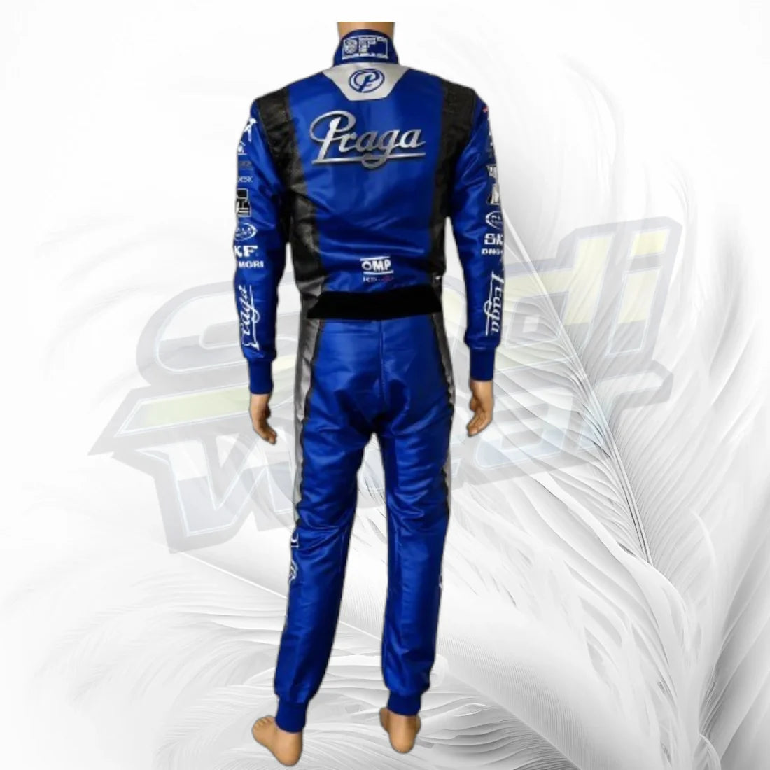 Praga Blue Custom Kart Racing Suit